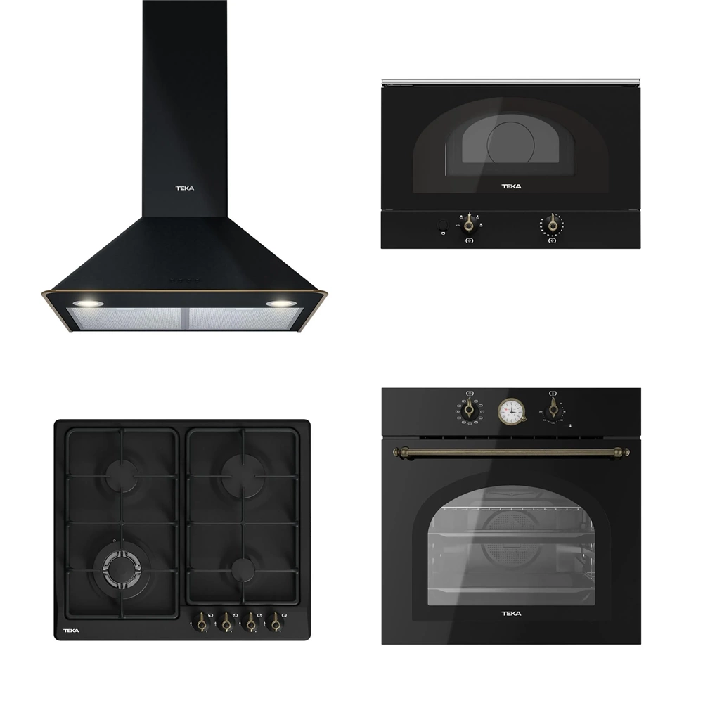 TEKA HRB 6300 AT RUSTİK SERİ 70LT. 9 FONKSİYON MULTİFONKSİYONEL FIRIN ANTRASİT BRASS