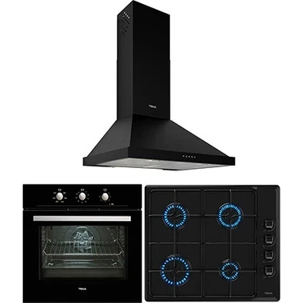TEKA HE 715 BK 65LT. 6 FONKSİYON SİYAH ÇELİK PANEL ANKASTRE FIRIN
