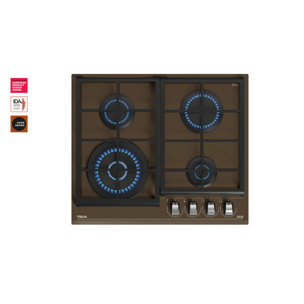 TEKA GZC 64320 LB (ME) 60cm 4 GÖZ GAZLI CAM OCAK LONDON BRICK BROWN
