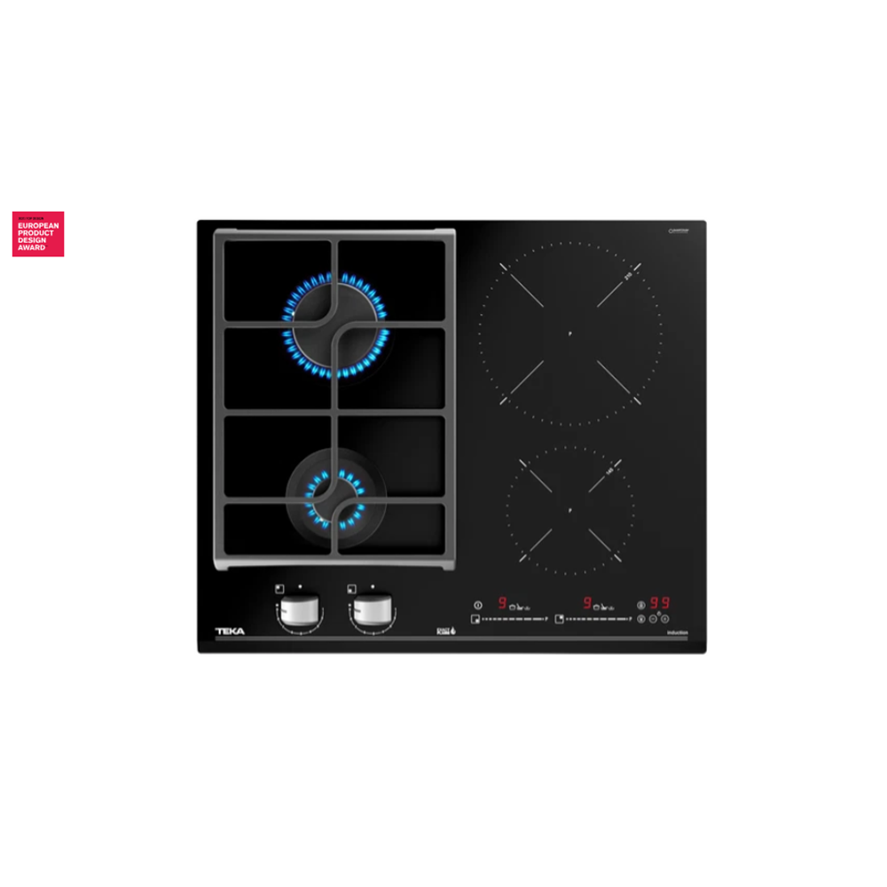 TEKA JZC 64322 BK 60cm 4GÖZ HYBRID İNDÜKSİYON+GAZ OCAK BLACK GLASS
