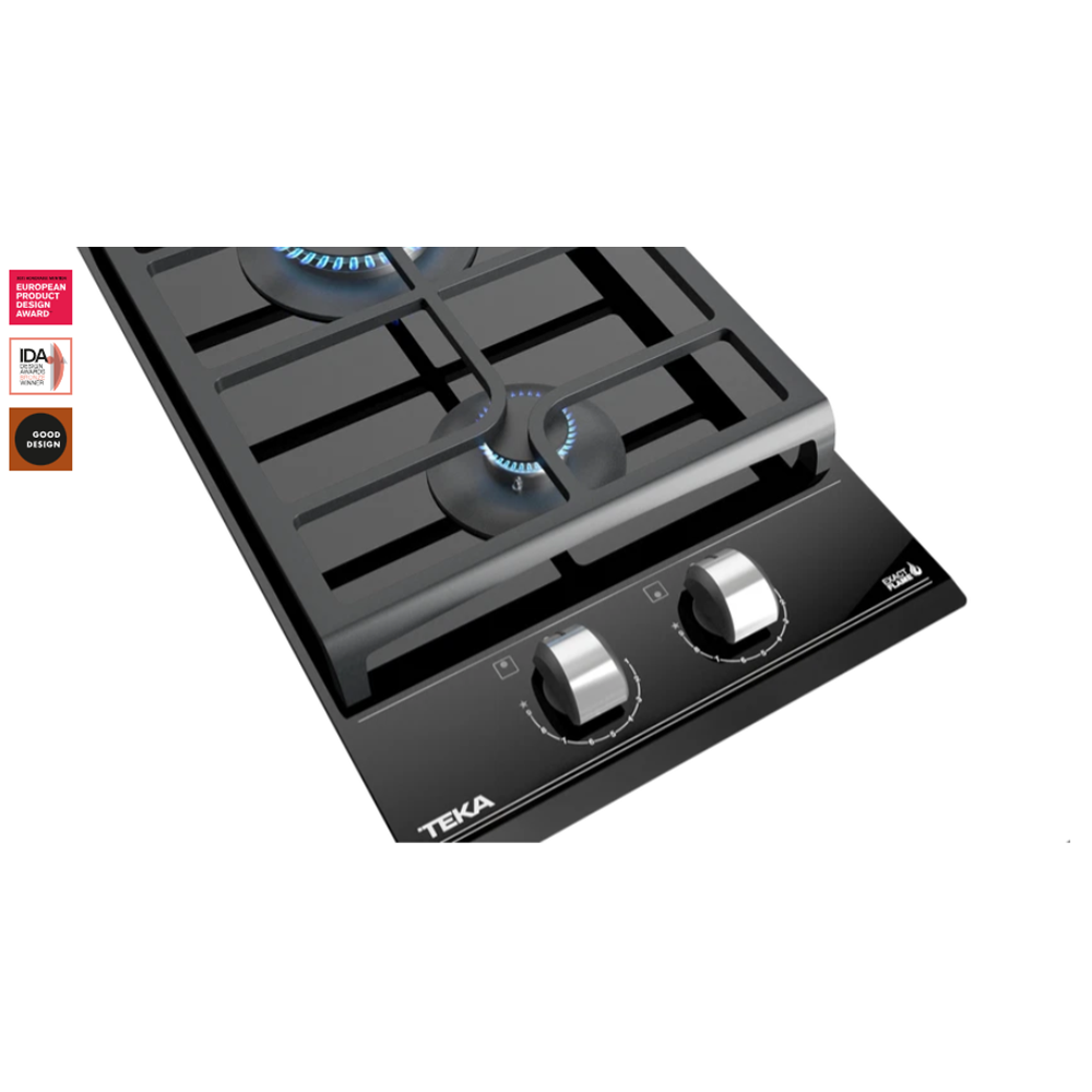 TEKA GZC 32300 XBA BK 30cm 2 GÖZ GAZLI DOMINO CAM OCAK