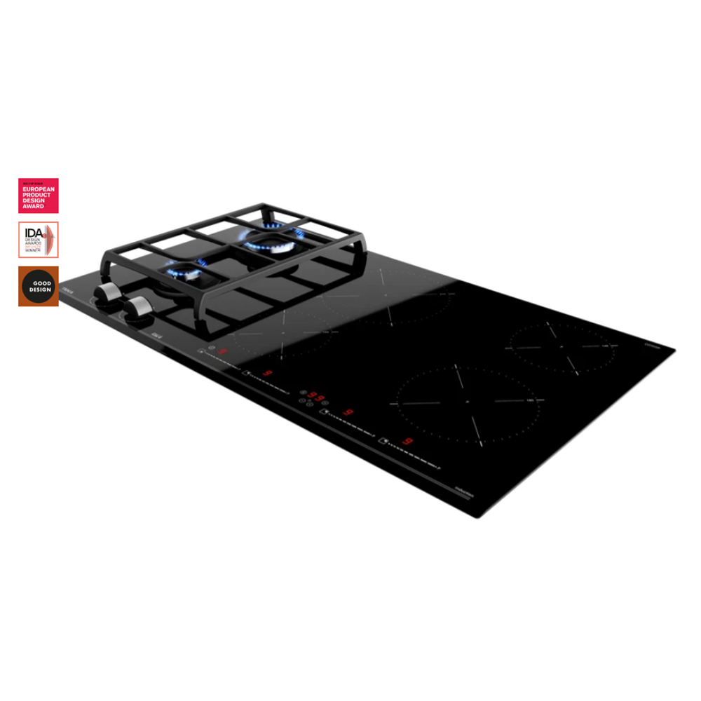 TEKA JZC 96324 BK 90CM 6 GÖZ HYBRID OCAK 2 GÖZ GAZ 4 GÖZ İNDÜKSİYON