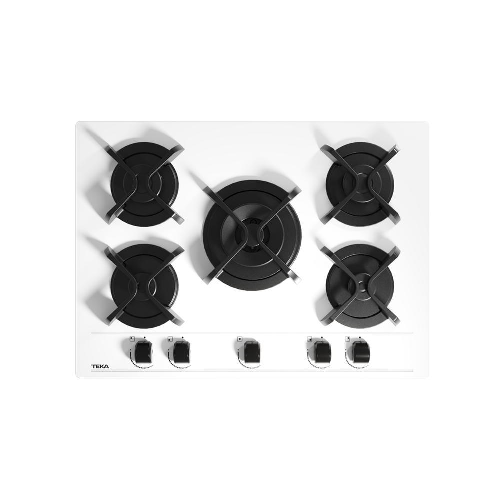 TEKA GBC 75030 KBC WH 70cm 5 GÖZ GAZLI BEYAZ CAM OCAK