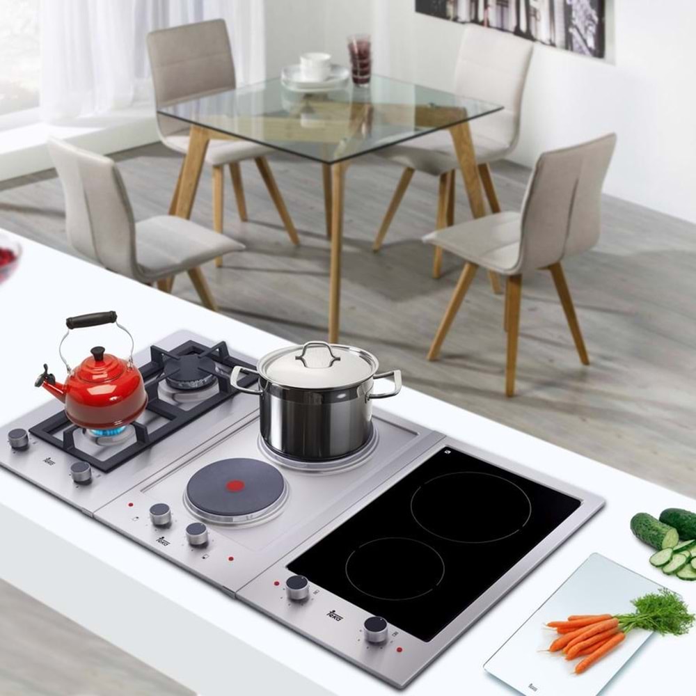 TEKA EFX 30.1 2G AI AL 30CM 2 GÖZ GAZLI ÇELİK OCAK STAINLESS STEEL