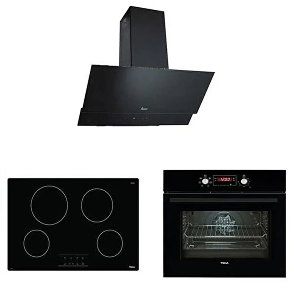 TEKA DVN 94030 TTC BK 90CM 445 m3/h ÇEKİŞLİ SİYAH CAM DAVLUMBAZ