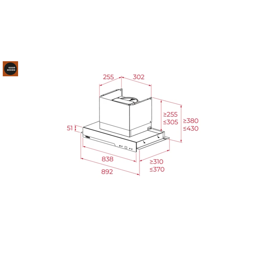 TEKA INTEGRA GFI 97350 EOS BK 90CM ENTEGRE JOKER ASPİRATÖR