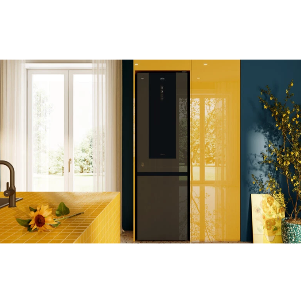 TEKA RBF 88670 Van Gogh SERİ 60CM 380LT. NOFROST SİYAH CAM BUZDOLABI