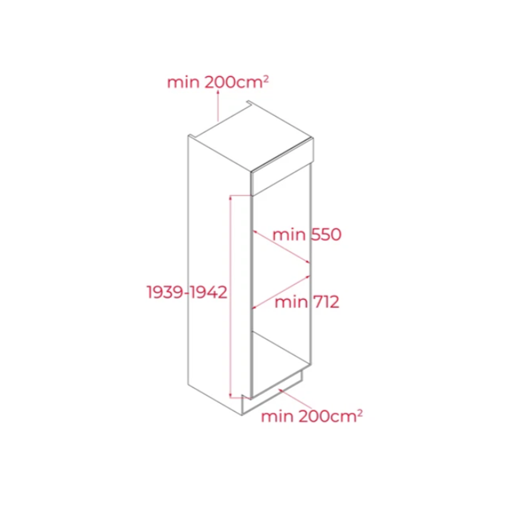 TEKA RBF 78780 FI EU 70CM 341LT. NOFROST ANKASTRE BUZDOLABI