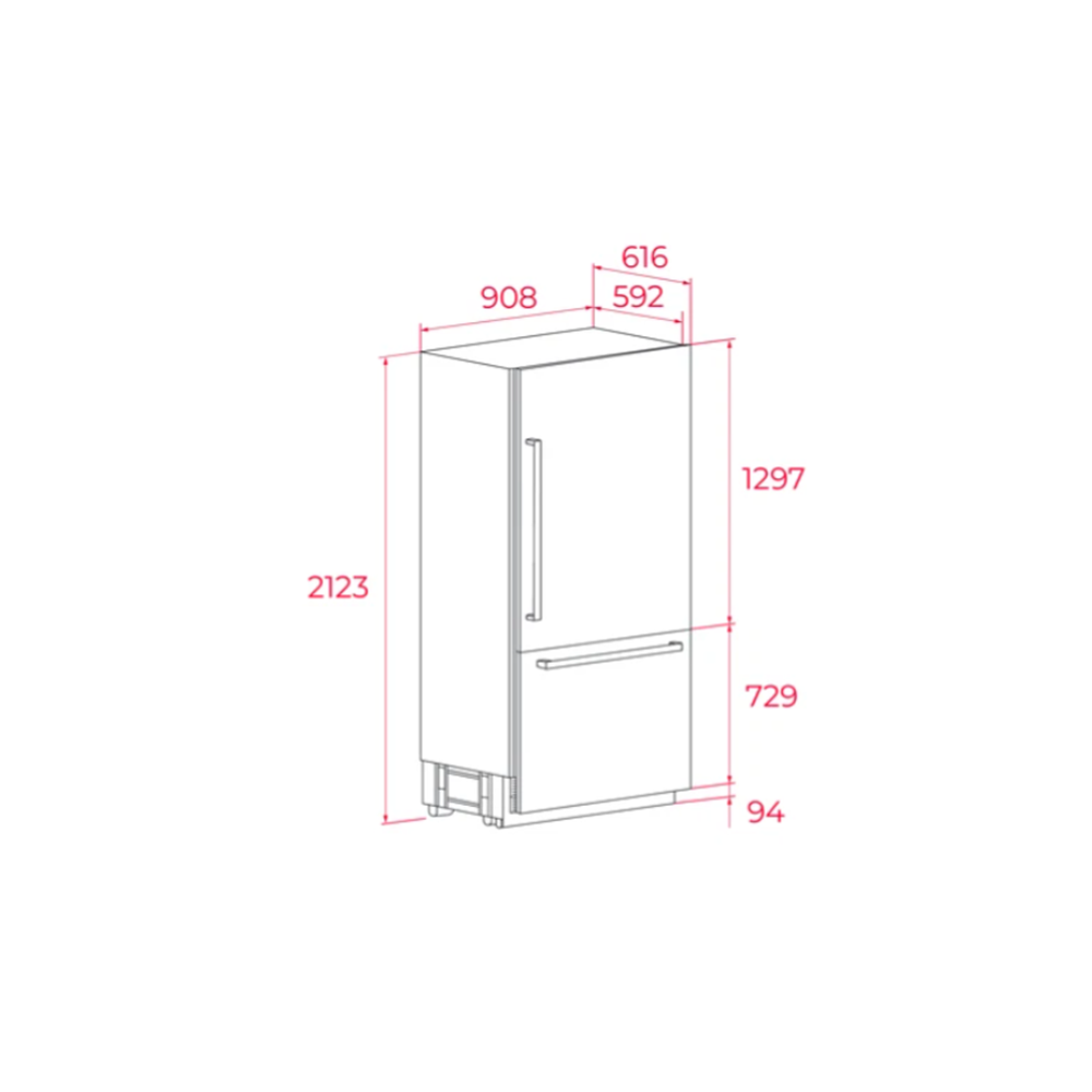 TEKA RBF 78980 FI 90cm 556LT. NOFROST ANKASTRE GARDROP BUZDOLABI