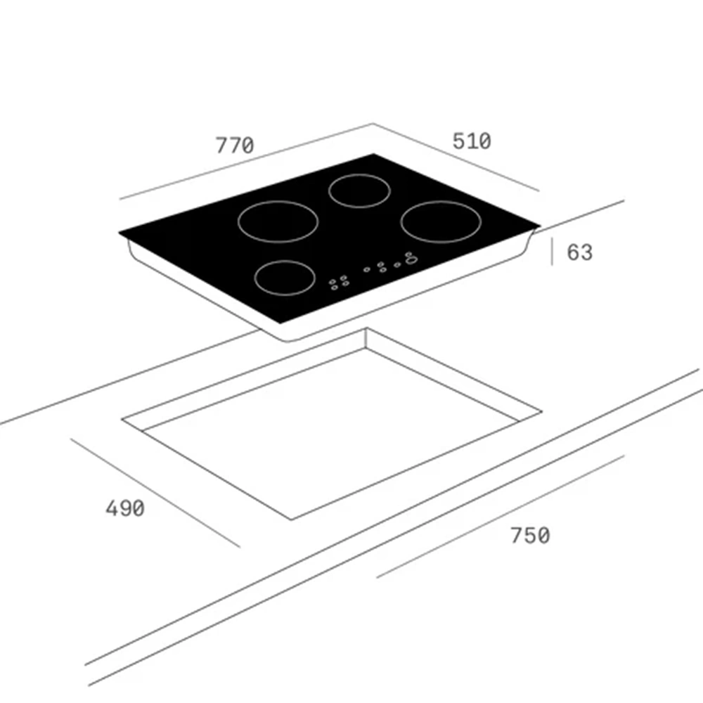 TEKA TB 770 4P 70CM 4 GÖZ VİTROSERAMİK OCAK