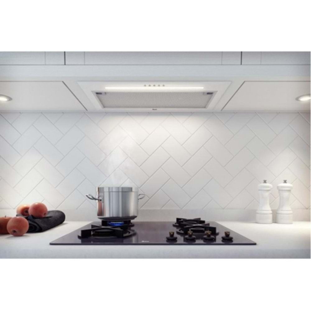 TEKA GFG2 WH 60cm BEYAZ CAM ENTEGRE ASPİRATÖR