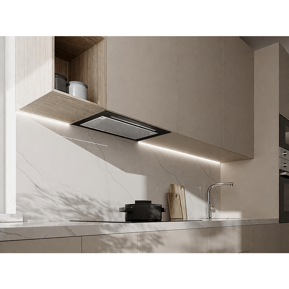 TEKA GFG2 BK 60cm SİYAH CAM ENTEGRE ASPİRATÖR