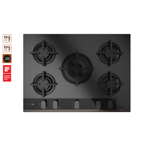 TEKA GBC 75 INFINITY G1 70cm 5 GÖZ ITALDESIGN TASARIM GAZLI OCAK MATT BLACK GLASS