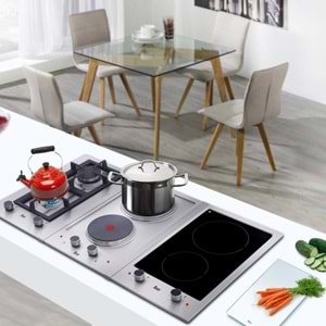 TEKA EFX 30.1 2G AI AL 30CM 2 GÖZ GAZLI ÇELİK OCAK STAINLESS STEEL