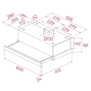 TEKA TL 6210 WH 60cm SÜRGÜLÜ ASPİRATÖR WHITE