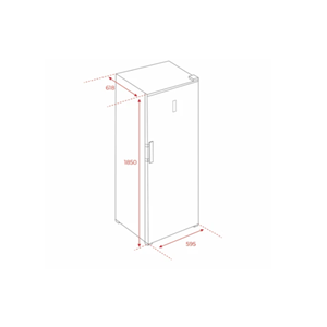 TEKA RSL 75640 SS 60CM 362LT. TEK KAPILI NOFROST BUZDOLABI