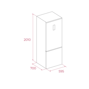 TEKA RBF 88670 Van Gogh SERİ 60CM 380LT. NOFROST SİYAH CAM BUZDOLABI
