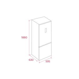 TEKA NFL 355 WH 60CM 310LT. NOFROST BEYAZ SOLO BUZDOLABI