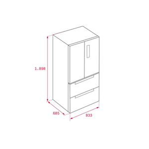 TEKA RFD 77820 SS 83cm 582LT. FRENCHDOOR GARDROP BUZDOLABI