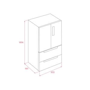 TEKA RFD 77825 SS 83CM 520LT. FRENCHDOOR GARDROP BUZDOLABI