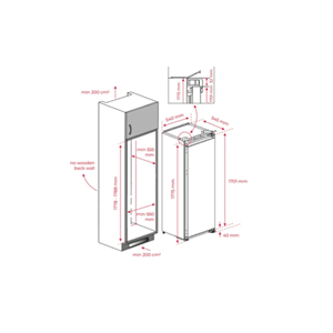 TEKA RSF 73350/60 FI 220LT. 8 ÇEKMECELİ ANKASTRE DONDURUCU