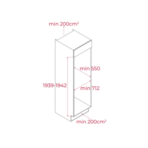 TEKA RBF 78780 FI EU 70CM 341LT. NOFROST ANKASTRE BUZDOLABI