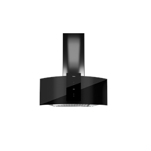 TEKA DU 985 CRISTAL 90CM 920 m3/h ÇEKİŞLİ OVAL SİYAH CAM DAVLUMBAZ