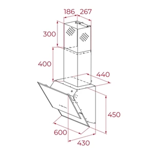 TEKA TVT 60.1 WH 60CM 800 m3/h ÇEKİŞLİ BEYAZ CAM DAVLUMBAZ