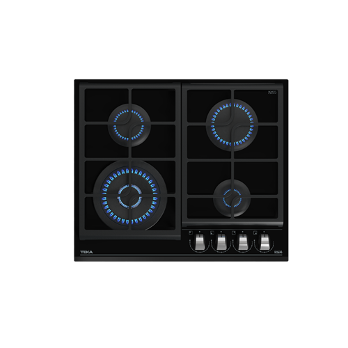 TEKA GZC 64320 XBA BK 60cm 4 GÖZ GAZLI SİYAH CAM OCAK