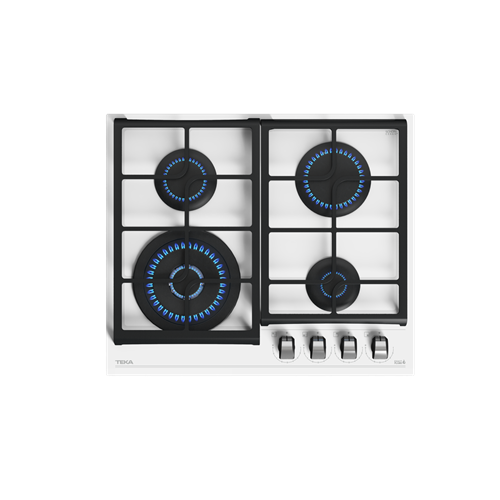 TEKA GZC 64320 XBB WH 60cm 4 GÖZ GAZLI BEYAZ CAM OCAK MARBLE WHITE GLASS