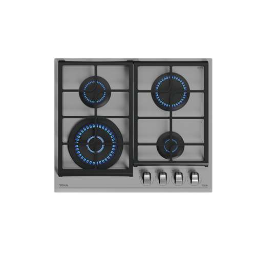 TEKA GZC 64320 XBN SM 60cm 4 GÖZ GAZLI CAM OCAK STEAM GREY GLASS