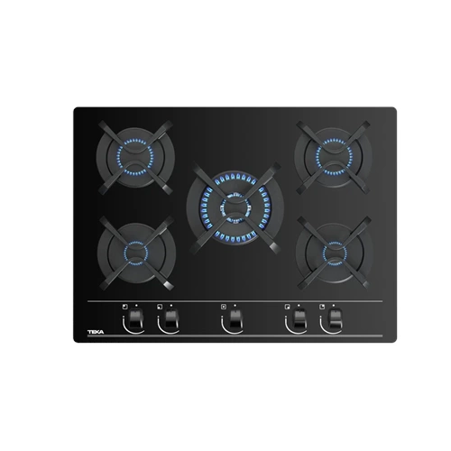 TEKA GBC 75030 KBC BK 70cm 5 GÖZ GAZLI SİYAH CAM OCAK BLACK GLASS