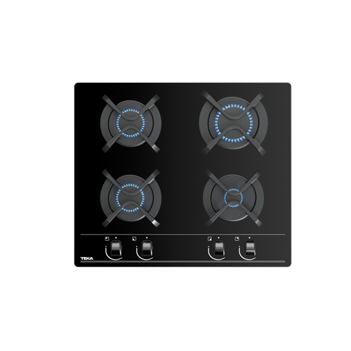 TEKA GBC 64000 KBA BK 60cm 4 GÖZ GAZLI SİYAH CAM OCAK BLACK GLASS