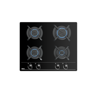 TEKA GBC 64000 KBA BK 60cm 4 GÖZ GAZLI SİYAH CAM OCAK BLACK GLASS