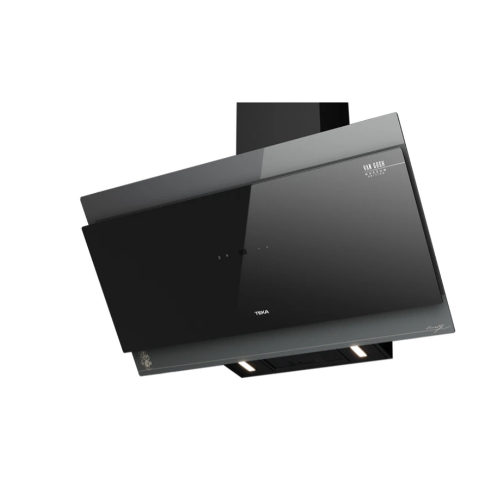TEKA VG DVT 98660 Van Gogh ÖZEL SERİ 90CM 698m3/h ÇEKİŞLİ SİYAH CAM DAVLUMBAZ
