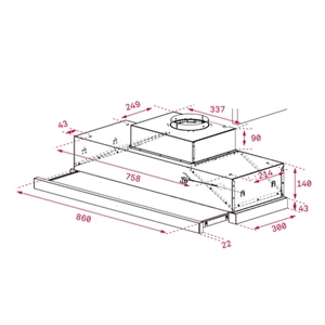 TEKA CNL 9415 BK 90CM SİYAH SÜRGÜLÜ ASPİRATÖR